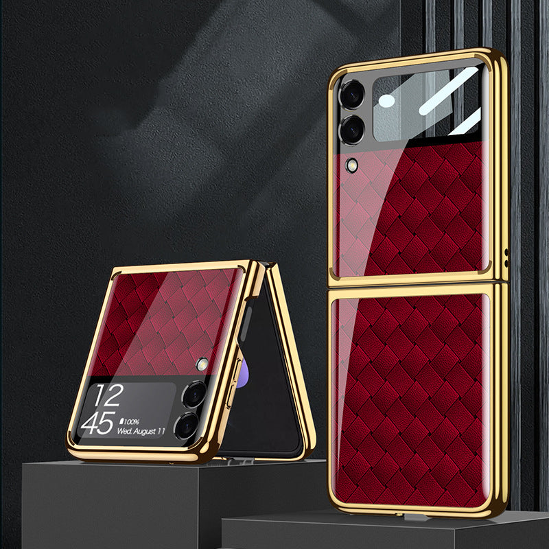 Samsung Galaxy Z Flip 3 5G Case Cover Palting Tempered Glass Hard Full Camera Protection Cover for Z Flip3