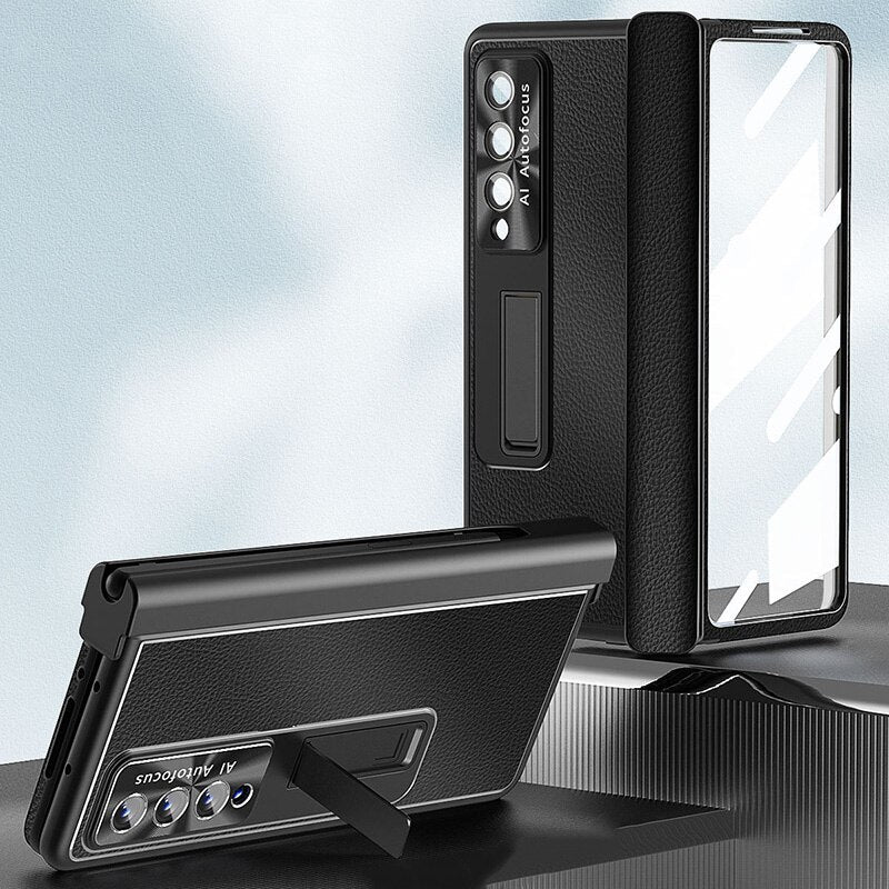 Samsung Galaxy Z Fold4  5G Aluminum Alloy Case Magnetic Hinge With Stylus