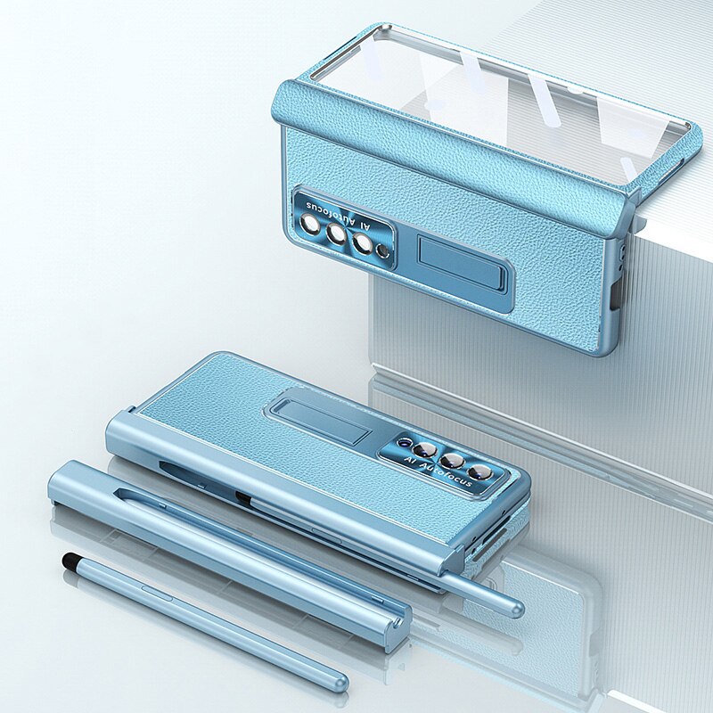 Samsung Galaxy Z Fold4  5G Aluminum Alloy Case Magnetic Hinge With Stylus