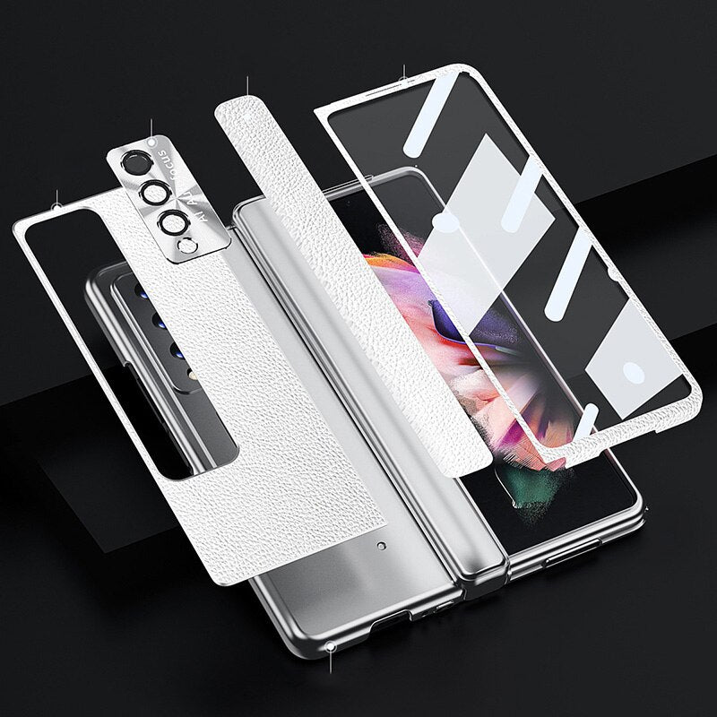 Samsung Galaxy Z Fold4  5G Aluminum Alloy Case Magnetic Hinge With Stylus