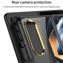 Carregar imagem no visualizador da galeria, Airbag Bumper With Glass Frame Cover For Samsung Galaxy Z Fold 4 Case Shockproof Clear Soft Edge Case For Galaxy Z Fold4 5G
