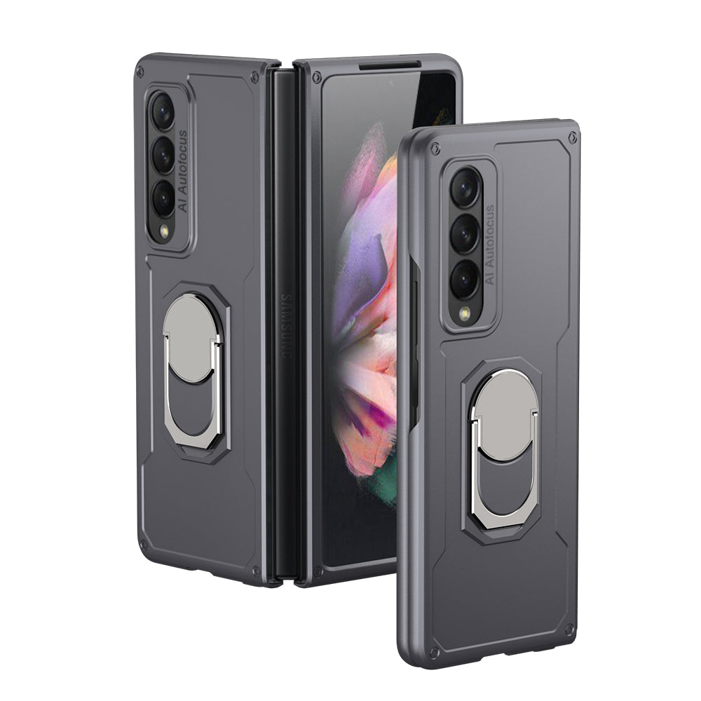Armor Back Clip Stand Holder Case For Samsung Galaxy Z Fold 3 5G Anti-knock Protection Hard Cover For Samsung Z Fold 3 Case