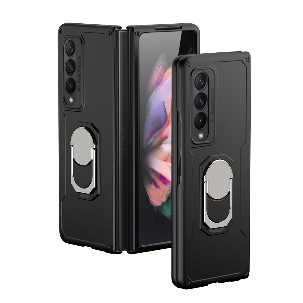 Armor Back Clip Stand Holder Case For Samsung Galaxy Z Fold 3 5G Anti-knock Protection Hard Cover For Samsung Z Fold 3 Case