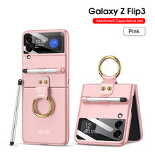 Charger l&#39;image dans la galerie, Capacitance Pen Plastic Cover For Samsung Galaxy Z Flip 3 5G Case Finger-Ring Back Screen Protector Cover For Galaxy Z Flip3
