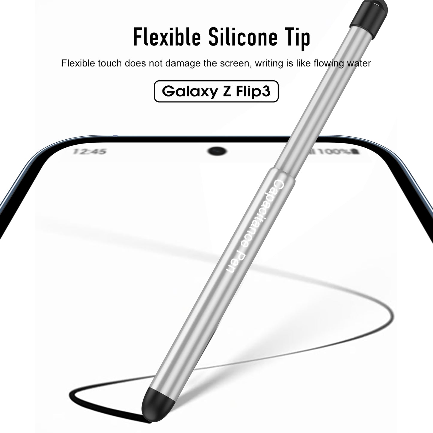 Capacitance Pen Plastic Cover For Samsung Galaxy Z Flip 3 5G Case Finger-Ring Back Screen Protector Cover For Galaxy Z Flip3
