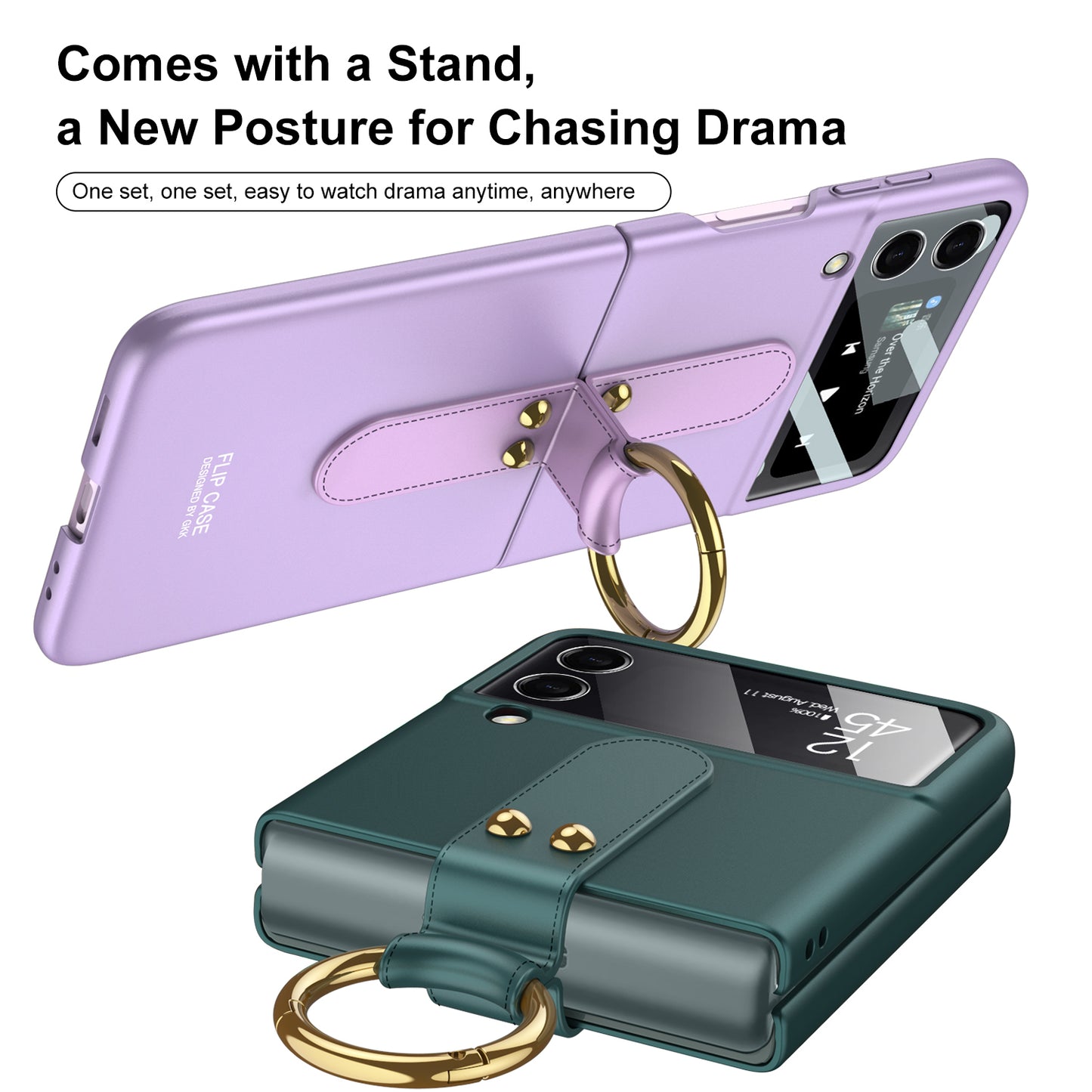 Case For Samsung Galaxy Z Flip 3 5G Ultra-thin With Back Screen Protector Hard Matte Plastic Cover For Samsung Z Flip3 5G