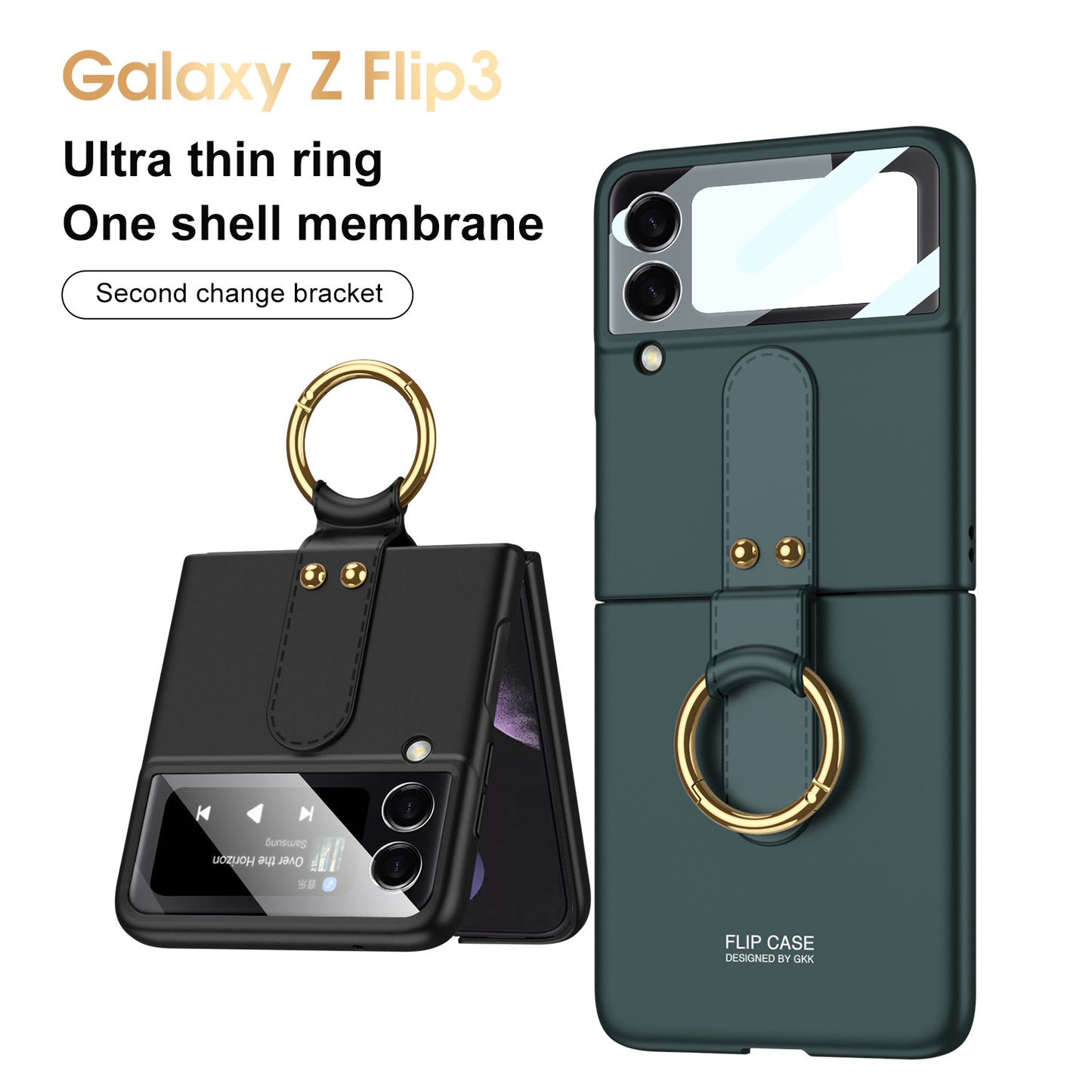 Case For Samsung Galaxy Z Flip 3 5G Ultra-thin With Back Screen Protector Hard Matte Plastic Cover For Samsung Z Flip3 5G