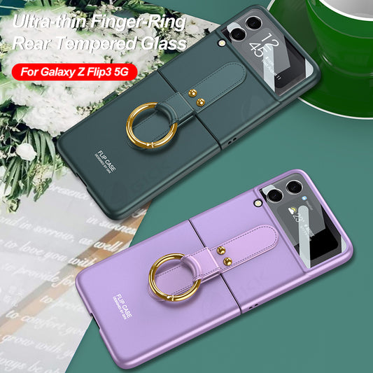 Case For Samsung Galaxy Z Flip 3 5G Ultra-thin With Back Screen Protector Hard Matte Plastic Cover For Samsung Z Flip3 5G