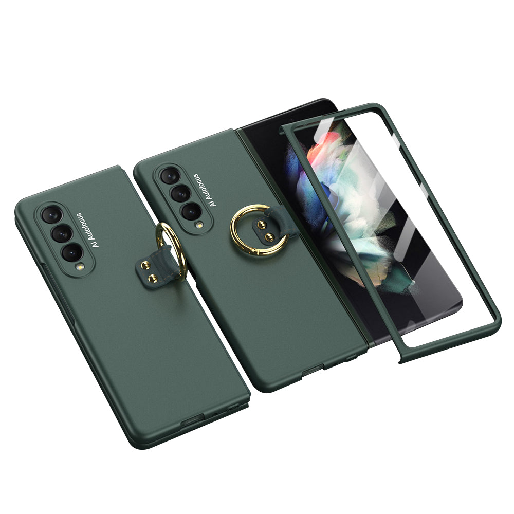 Tempered Glass Case For Samsung Galaxy Z Fold 3 5G All-included Protection Hard Cover For Samsung Z Fold3 5G