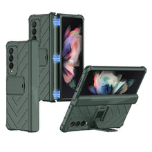 Charger l&#39;image dans la galerie, Heavy duty Armor Magnetic Hinge Cover For Samsung Galaxy Z Fold 3 5G Case Anti-knock Stand Cover For Galaxy Z Fold 3 Funda
