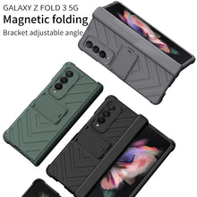 Load image into Gallery viewer, Heavy duty Armor Magnetic Hinge Cover For Samsung Galaxy Z Fold 3 5G Case Anti-knock Stand Cover For Galaxy Z Fold 3 Funda
