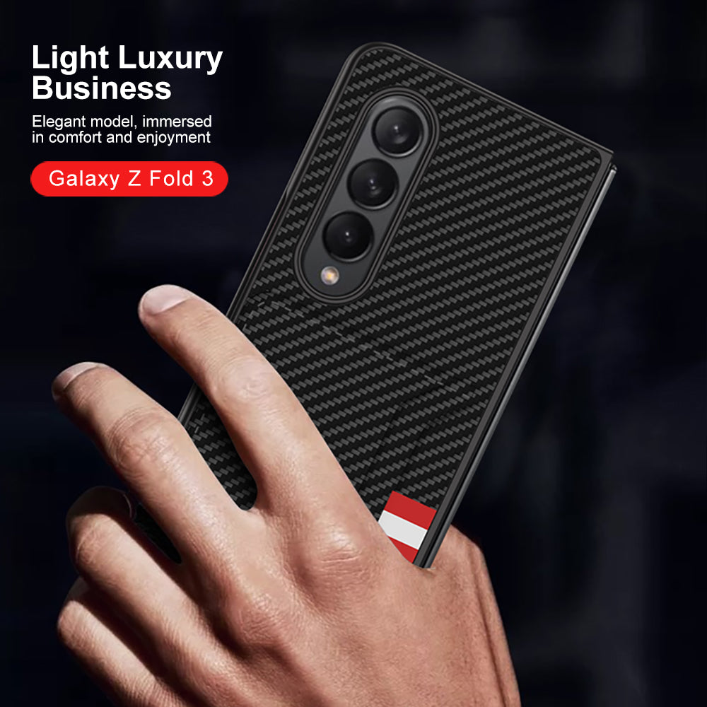 Leather Card Package Case For Samsung Galaxy Z Fold 3 5G Anti-knock Protection Hard Cover For Samsung Z Fold3 Case Coque