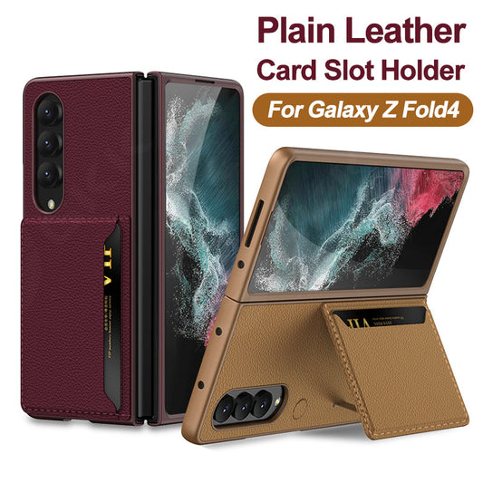 Leather Ultra-thin Card Package Cover For Samsung Galaxy Z Fold 4 5G