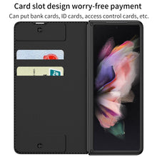 Load image into Gallery viewer, Luxury Leather Pen Slot Case For Samsung Galaxy Z Fold 3 5G Armor Anti-knock Hard Back Cover For Samsung Z Fold 3 5G Case

