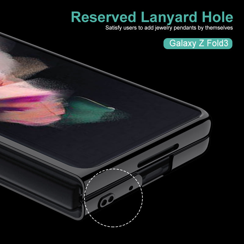 Luxury Plating Flip Case For Samsung Galaxy Z Fold 2 3 5G HD Transparent Shockproof Hard Cover For Samsung Z Fold3 5G Case