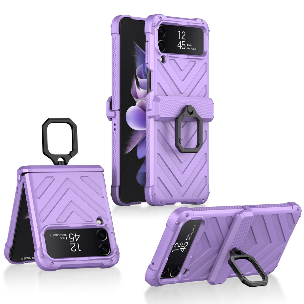 Magnetic Armored Cover For Samsung Galaxy Z Flip Fold 3 Case All-included Hinge Bracket Hard For Galaxy Z Flip3 Fold3 5G