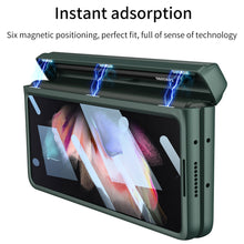 Load image into Gallery viewer, Magnetic Hinge All-included Pen Case For Samsung Galaxy Z Fold 3 Case Screen Tempered Glass Stand For Galaxy Z Fold3 Cover
