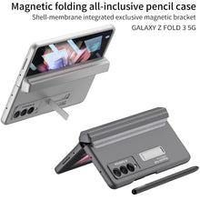 Carregar imagem no visualizador da galeria, Magnetic Hinge All-included Pen Case For Samsung Galaxy Z Fold 3 Case Screen Tempered Glass Stand For Galaxy Z Fold3 Cover
