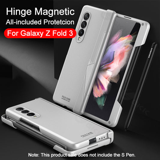 Magnetic Hinge Protection Case For Samsung Galaxy Z Fold 3 5G All-included Anti-knock Plastic Cover For Galaxy Z Fold3 Funda