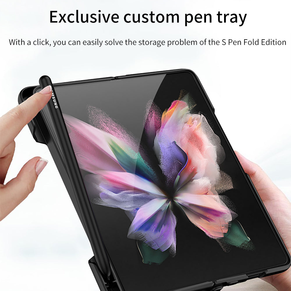 Samsung Galaxy Z Fold 3 5G Cover Magnetic Hinge Side Pen Slot Protection Plastic Case For Galaxy Z Fold3