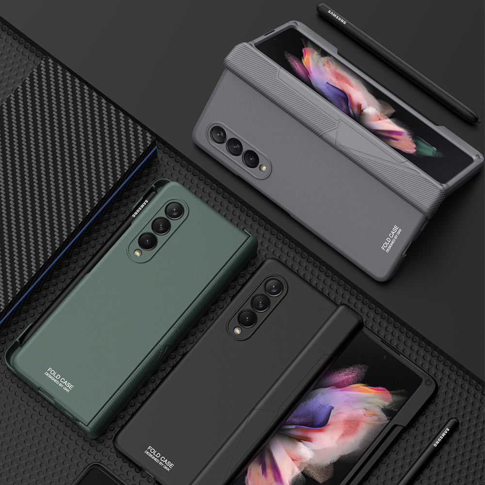 Samsung Galaxy Z Fold 3 5G Cover Magnetic Hinge Side Pen Slot Protection Plastic Case For Galaxy Z Fold3
