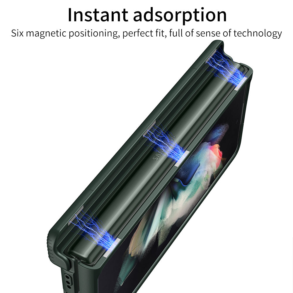 Samsung Galaxy Z Fold 3 5G Cover Magnetic Hinge Side Pen Slot Protection Plastic Case For Galaxy Z Fold3