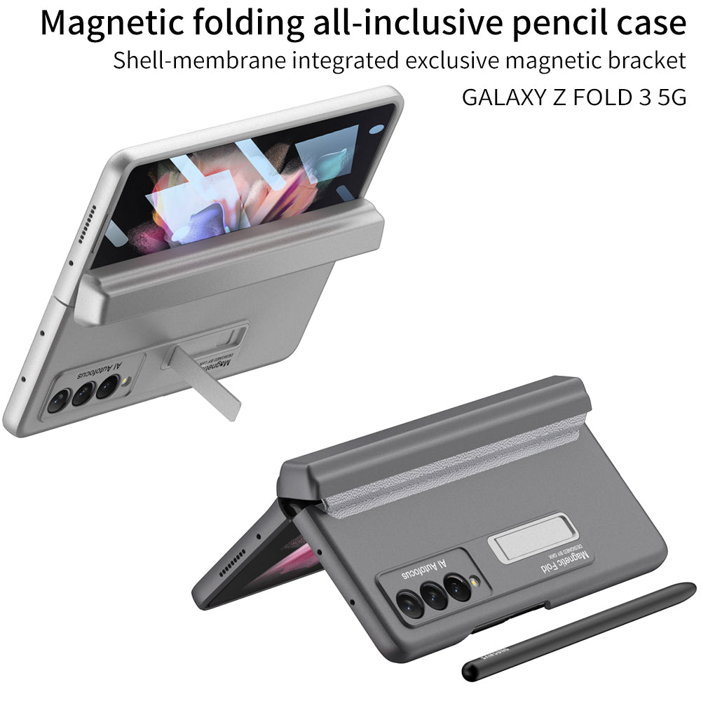 Magnetic All-included Pen Case For Galaxy Z Fold 3 Case Back Screen Glass Holder Cover For Samsung Galaxy Z Fold3