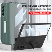 Load image into Gallery viewer, Outer Screen Glass Luggage Design Case For Samsung Galaxy Z Fold 3 5G Anti-knock Plastic Cover For Samsung Z Fold 3 5G Case
