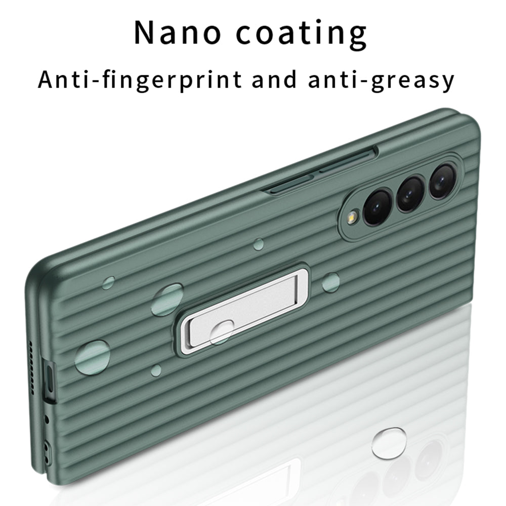 Outer Screen Glass Luggage Design Case For Samsung Galaxy Z Fold 3 5G Anti-knock Plastic Cover For Samsung Z Fold 3 5G Case
