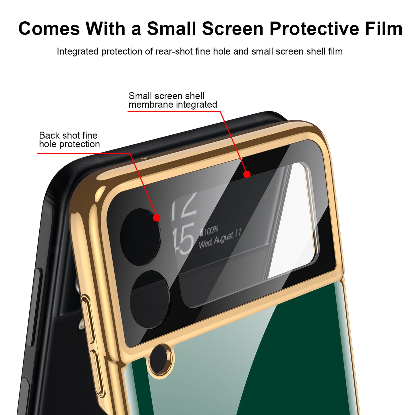 Tempered Glass Ring Case For Samsung Galaxy Z Flip 3 5G Luxury Back Screen Glass Plating Phone Cover For Galaxy Z Flip3 Case
