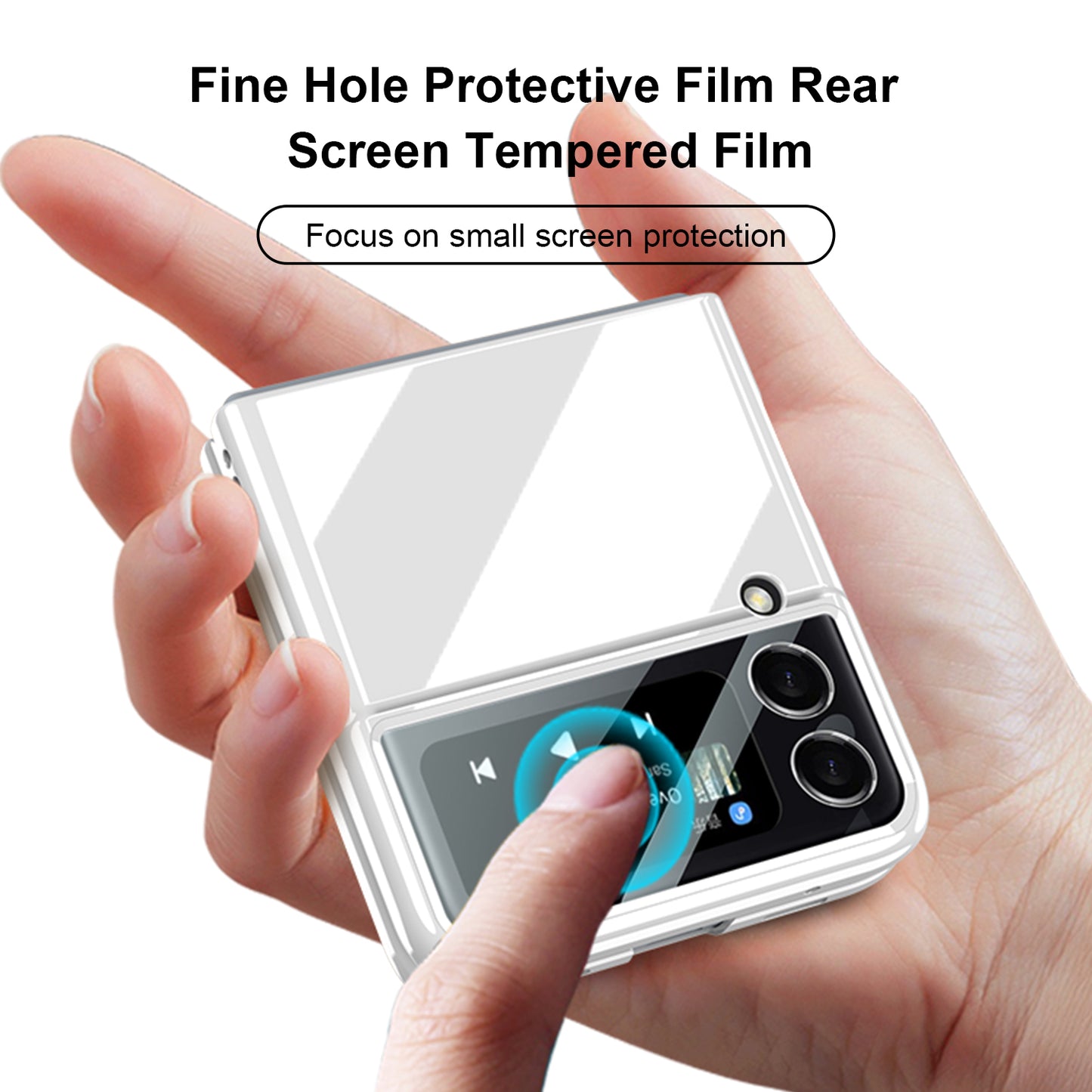UV Bright Painted Fold Case For Samsung Galaxy Z Flip 3 5G With Back Screen Protector Hard Cover For Samsung Z Flip 3 Case