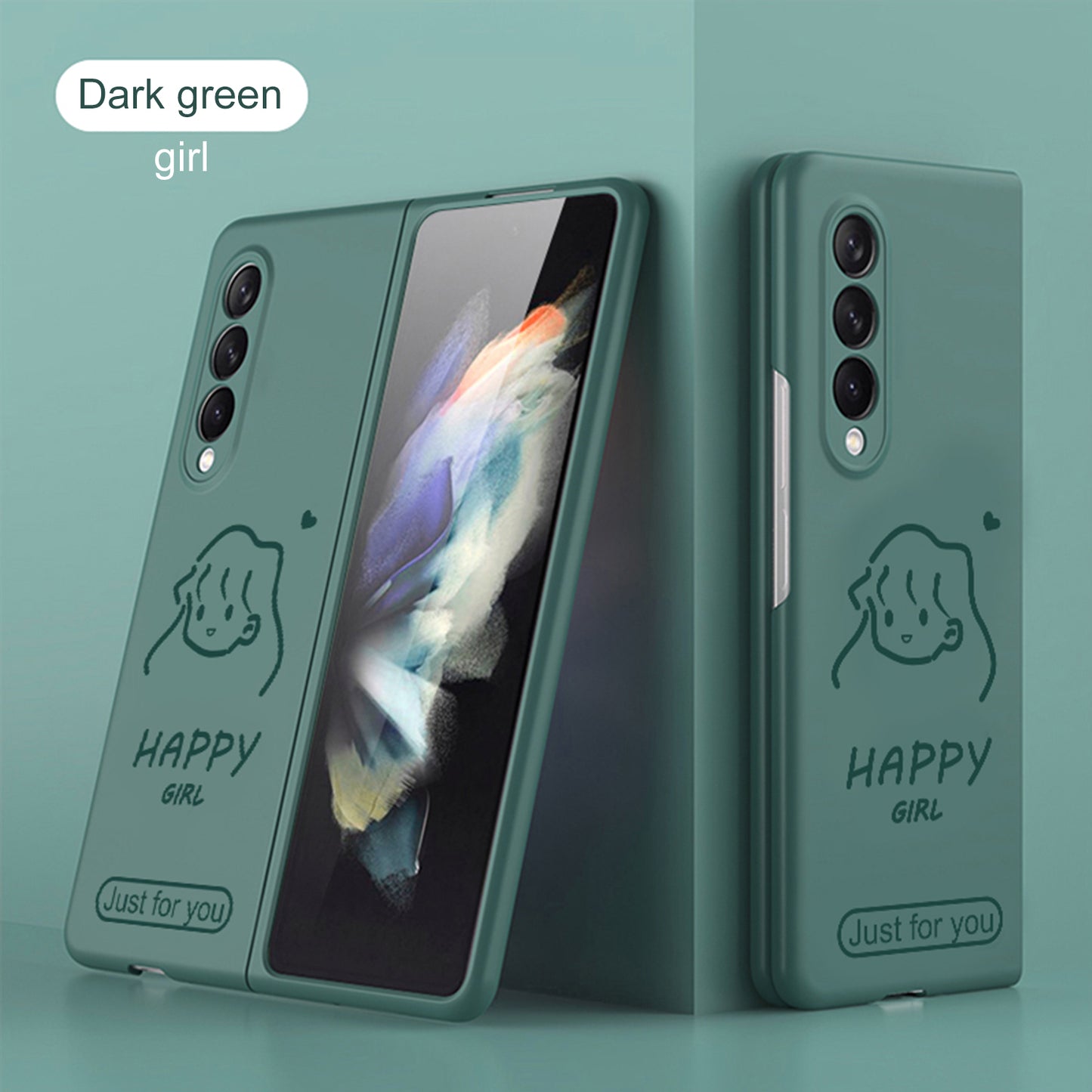 Ultra-Thin Pattern Case For Samsung Galaxy Z Fold 3 5G Case Matte Hard Plastic Protection Case For Galaxy Z Fold3 5G Cover