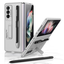 Load image into Gallery viewer, Ultra-thin Stand Holder Case For Samsung Galaxy Z Fold 3 5G With Pen Slot Shockproof Hard Cover For Samsung Z Fold 3 Case
