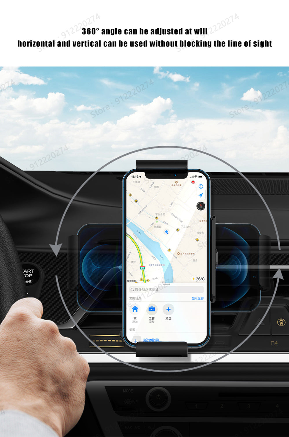 Samsung Galaxy Z Fold 2 3 Wireless Car Charger Stand Holder