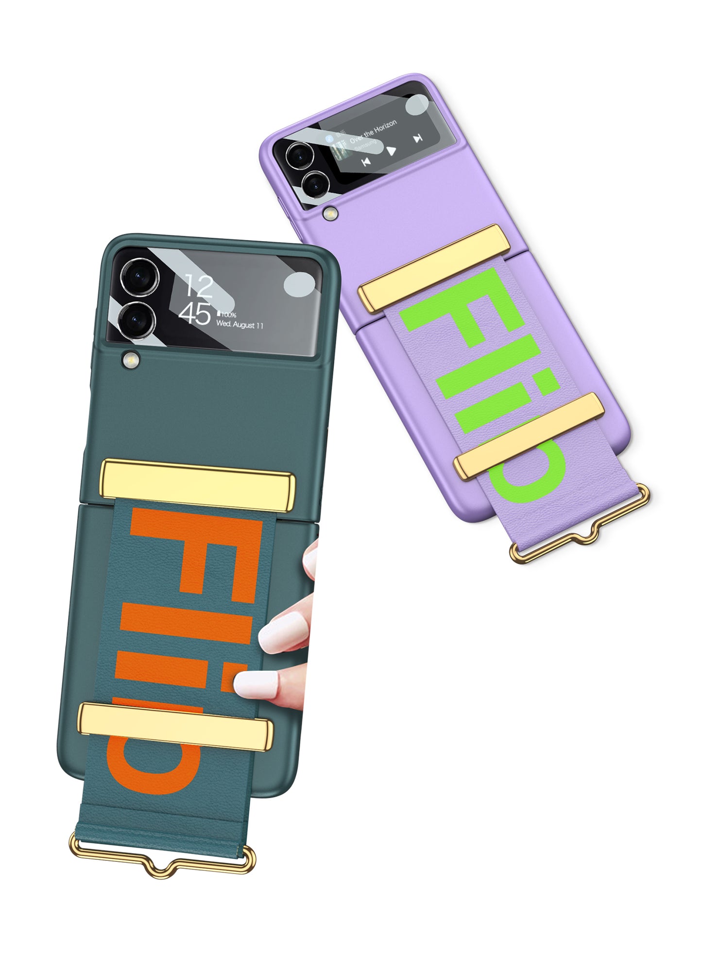Leather Belts Holder Case For Samsung Galaxy Z Flip 3 5G With Back Screen Protector Hard Cover For Samsung Z Flip 3 5G Case