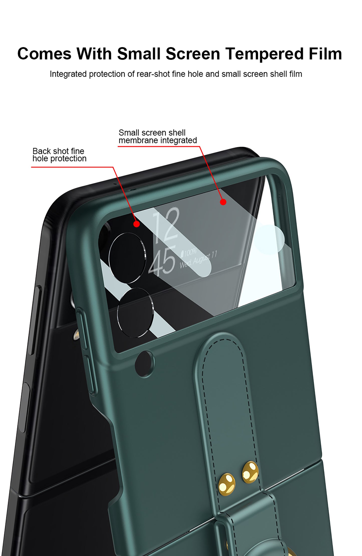 Case For Samsung Galaxy Z Flip 3 5G Ultra-thin With Back Screen Protector Hard Matte Plastic Cover For Samsung Z Flip3 5G