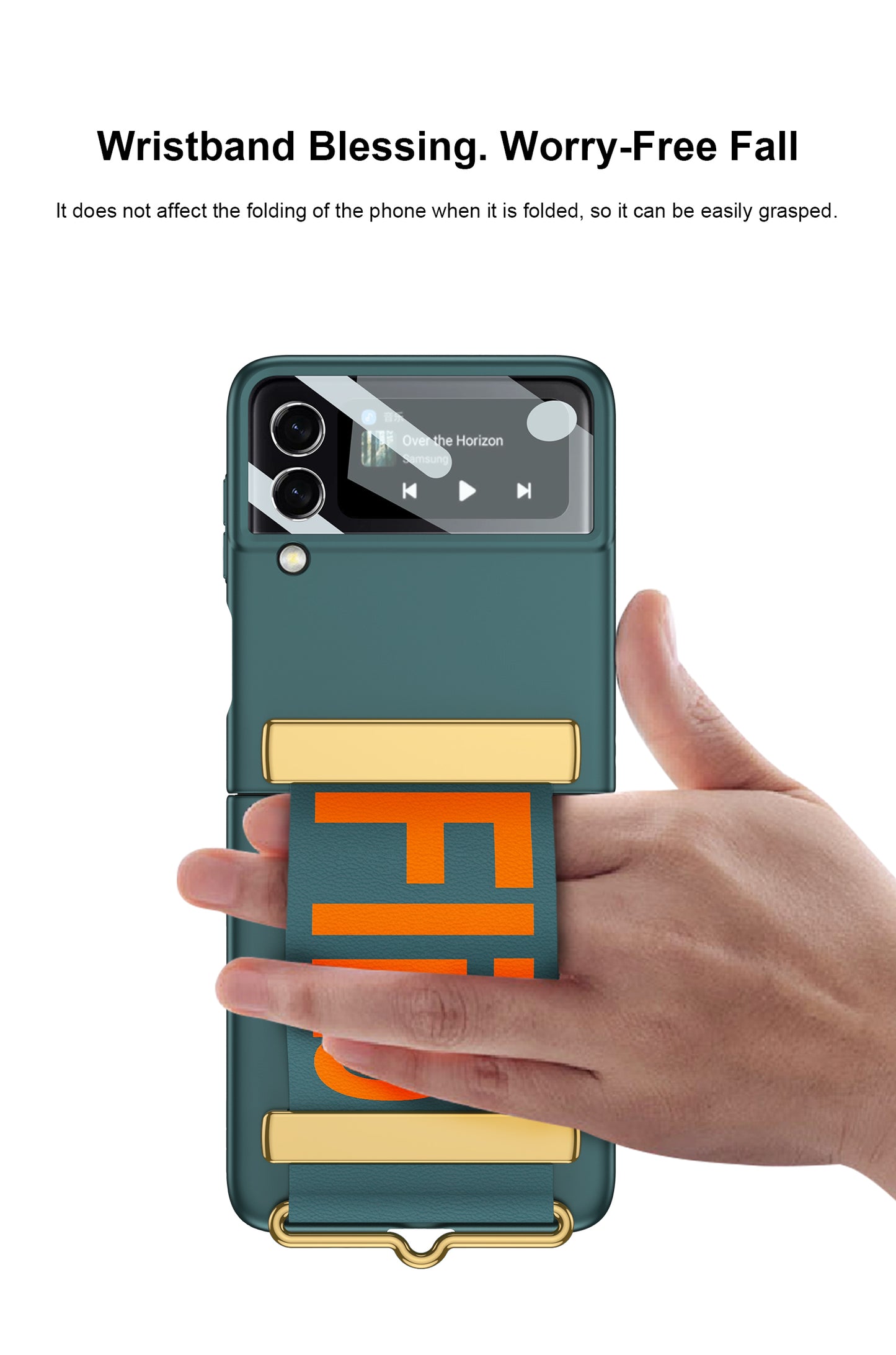 Leather Belts Holder Case For Samsung Galaxy Z Flip 3 5G With Back Screen Protector Hard Cover For Samsung Z Flip 3 5G Case