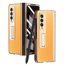 Load image into Gallery viewer, Samsung Galaxy Z Fold 4 3 2 5G Case With 2PCS Hinge Pen Slot and Capacitive Pen

