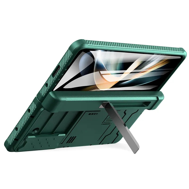 Shockproof Camera Protective Hard PC Cover with Bracket Kickstand Phone Case For Samsung Galaxy Z Fold 5 5G