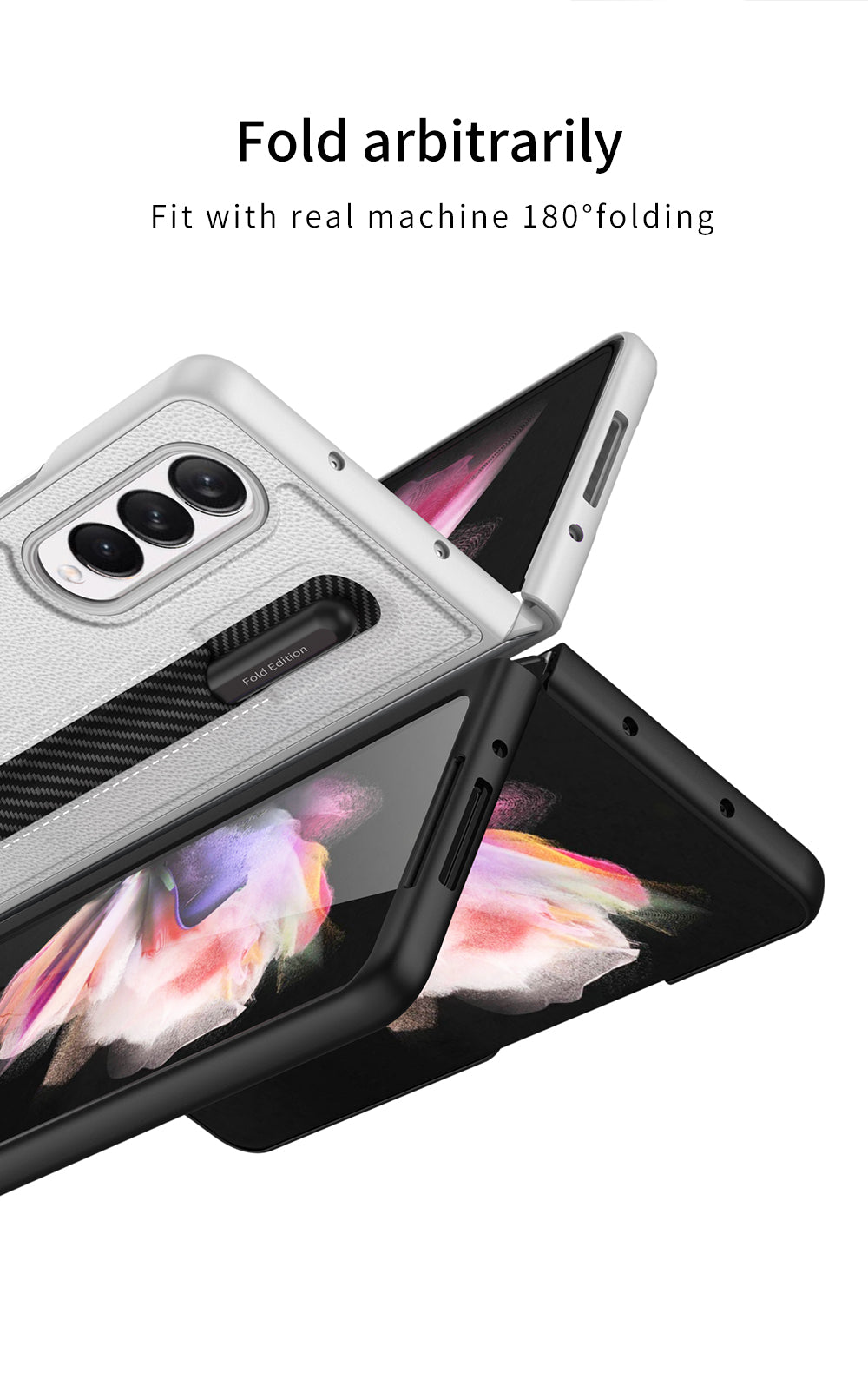 Leather Pen Slot Bag Case For Samsung Galaxy Z Fold 3 5G Ultra-thin Anti-knock Protection Cover For Samsung Z Fold3 5G Case