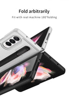 Carregar imagem no visualizador da galeria, Leather Pen Slot Bag Case For Samsung Galaxy Z Fold 3 5G Ultra-thin Anti-knock Protection Cover For Samsung Z Fold3 5G Case
