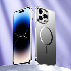 Magnet Magnetic Case Wireless Charge For IPhone 14 Pro Max Case 14  TPU Cover Shockproof Metal Frame Phone Case