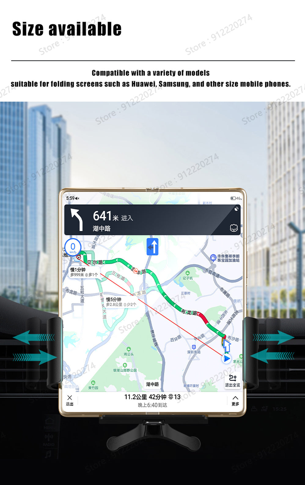 Samsung Galaxy Z Fold 2 3 Wireless Car Charger Stand Holder