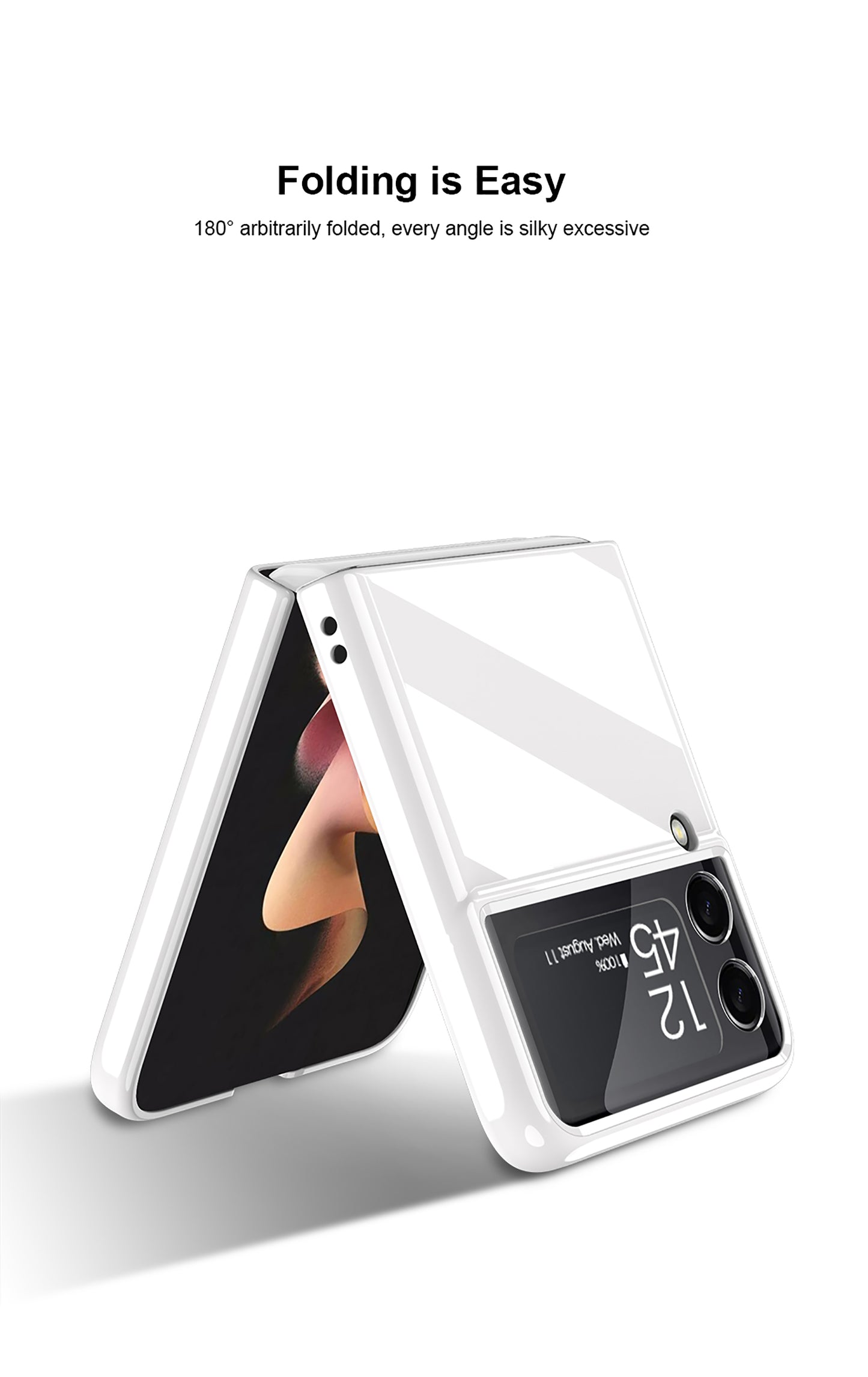 UV Bright Painted Fold Case For Samsung Galaxy Z Flip 3 5G With Back Screen Protector Hard Cover For Samsung Z Flip 3 Case