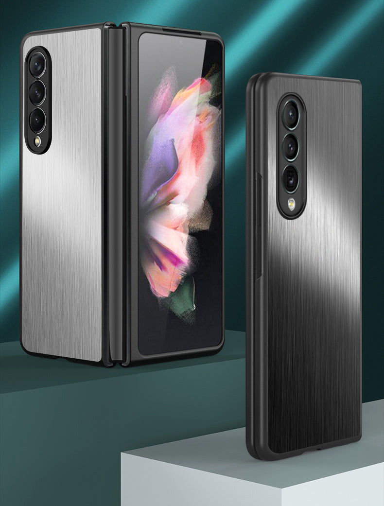 Stainless Steel Phone Case For Samsung Galaxy Z Fold 4 5G Metal Case