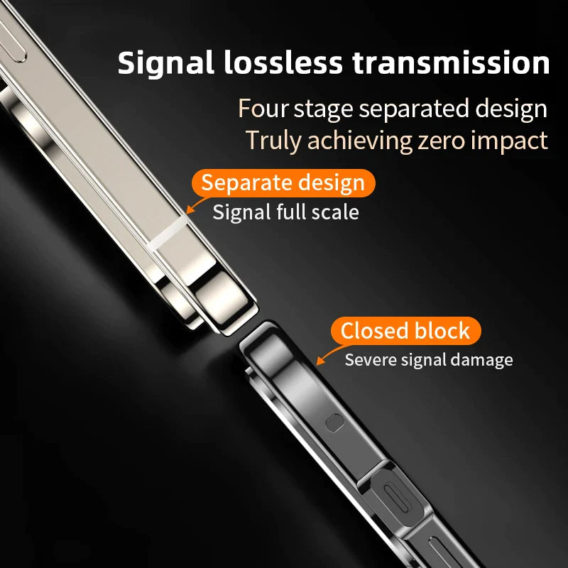 Stainless Steel  Ultra-thin Titanium Metal Phone Case For Iphone 15 14 Pro Max