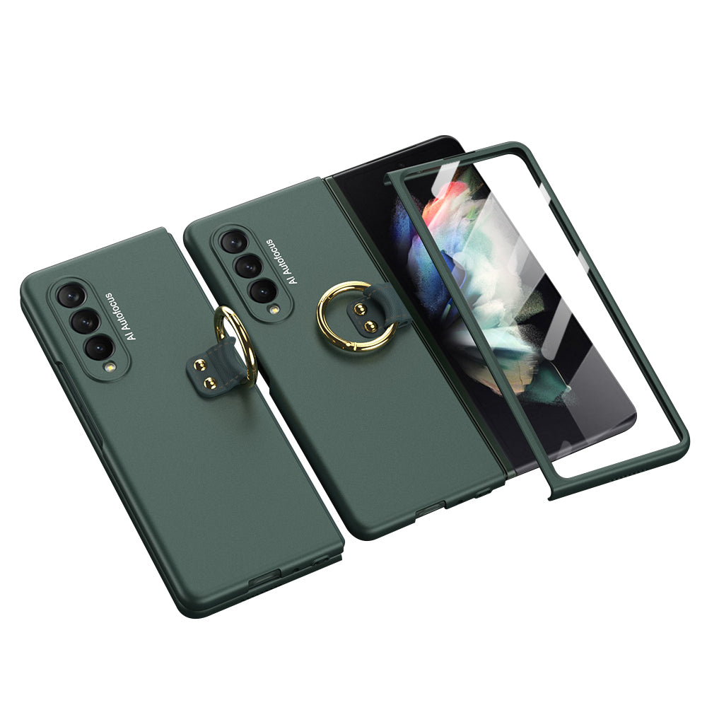 Tempered Glass Case For Samsung Galaxy Z Fold 3 5G All-included Protection Hard Cover For Samsung Z Fold3 5G