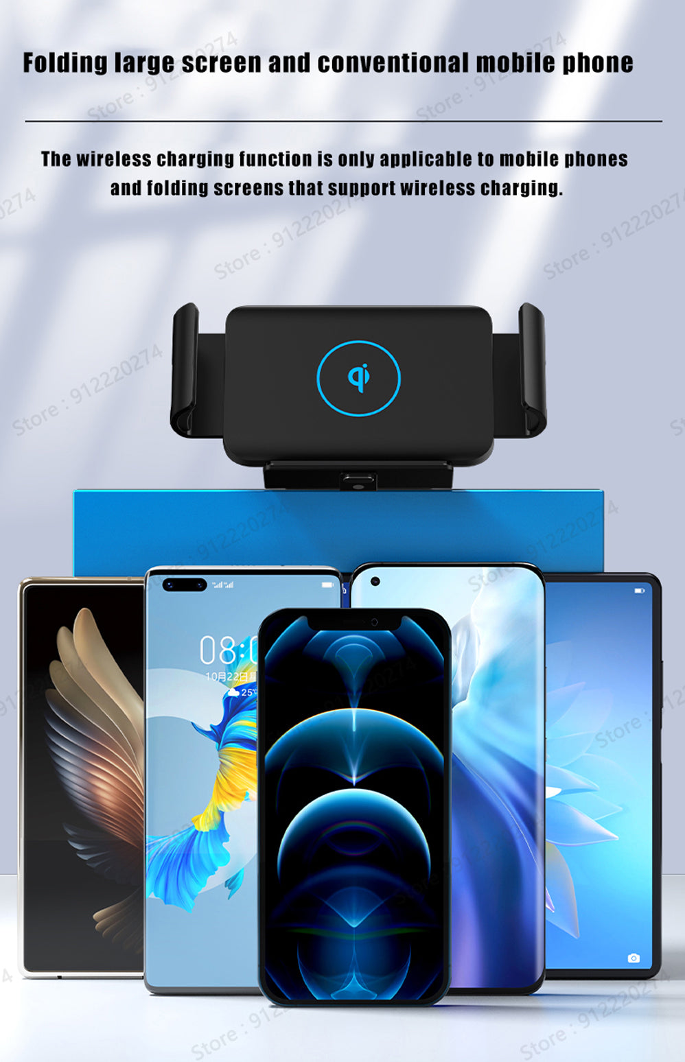Samsung Galaxy Z Fold 2 3 Wireless Car Charger Stand Holder