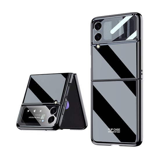 UV Bright Painted Fold Case For Samsung Galaxy Z Flip 3 5G With Back Screen Protector Hard Cover For Samsung Z Flip 3 Case