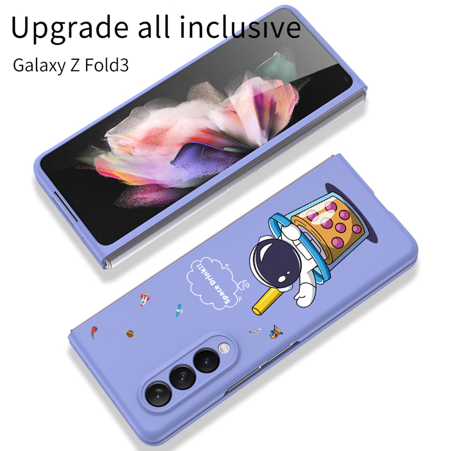 Ultra-Thin Pattern Case For Samsung Galaxy Z Fold 3 5G Case Matte Hard Plastic Protection Case For Galaxy Z Fold3 5G Cover